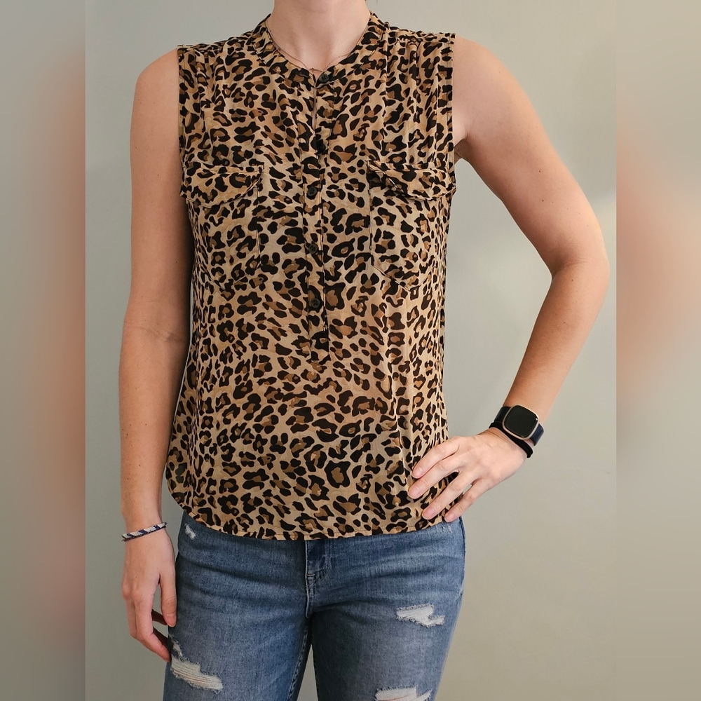 Old Navy Leopard Print Blouse
